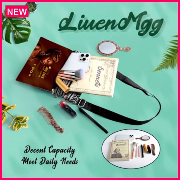 Small Crossbody Bag with Adjustable Strap, Zipper Pockets, Ethnic Pattern - Picture 8 of 8